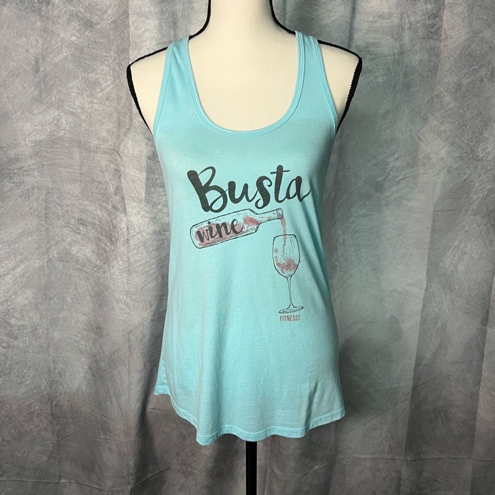 Fitness Tee Co Busta Wine 🍷 Racerback Workout Tank - LG 🌟2/$20
